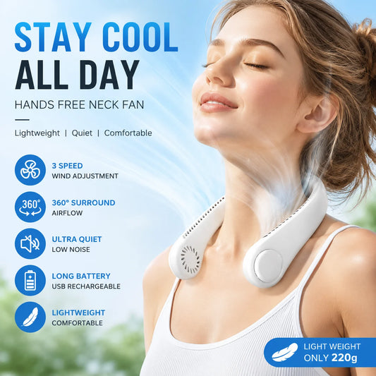 CoolBreeze Hands-Free Neck Fan