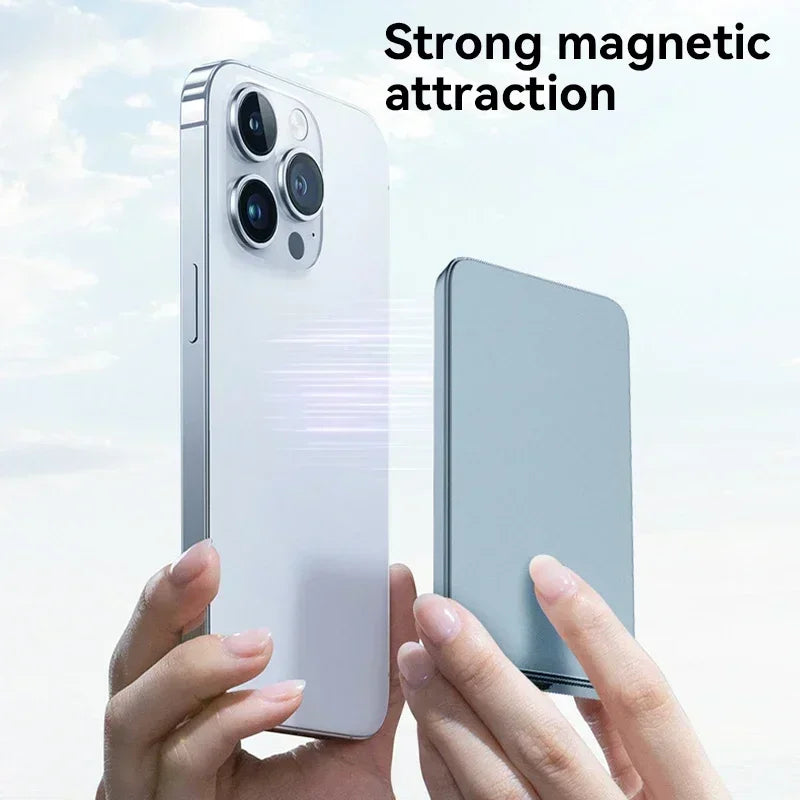 CoolBreeze Slim Magnetic Power Bank — 10,000mAh, Wireless & Fast Charge
